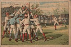 The Umpire's Lot, Not a Happy One - Baseball Players Confront Umpire, 1888 Trade Card