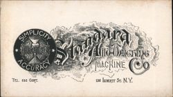 Standard Auto Machine Co., 136 Liberty St., N.Y. Trade Card