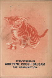 Fryer's Abietene Cough Balsam - Kitten Playing with Ball Trade Card