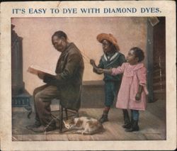 It's Easy to Dye With Diamond Dyes, Family Scene Trade Card