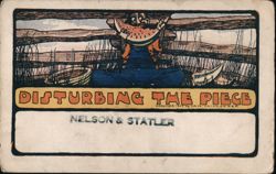 Disturbing the Piece, Black Man Eating Watermelon Postcard