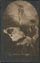 Antonia-Happiness, 1821: Angel with Baby, Figures by Bed Postcard