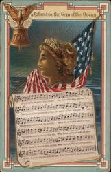 Columbia the Gem of the Ocean, National Song Series Postcard