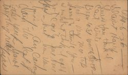 Handwritten Message to Temple, TX, Scott & White Hospital, 1938 Postcard