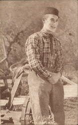 Al St. John in "The Hayseed" Postcard