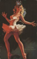 Ballerina Pinup: 'I Get the Darndest Breaks Arcade Card