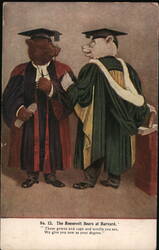 No. 13. The Roosevelt Bears at Harvard Postcard