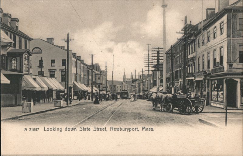 Looking down State Street, Newburyport, MA Massachusetts
