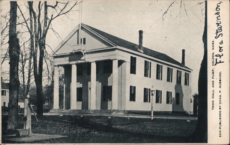 Holden Town Hall and Pump, MA Massachusetts