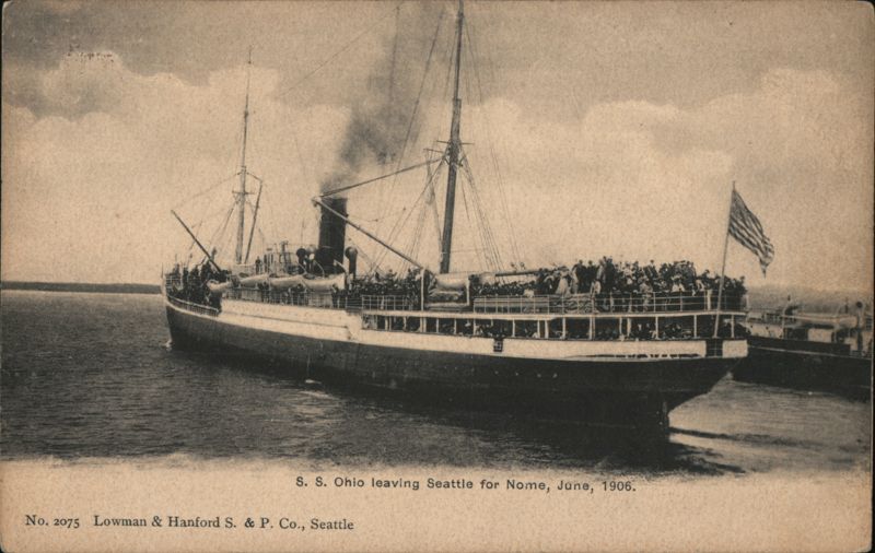 S.S. Ohio Leaving Seattle for Nome, 1906 Washington