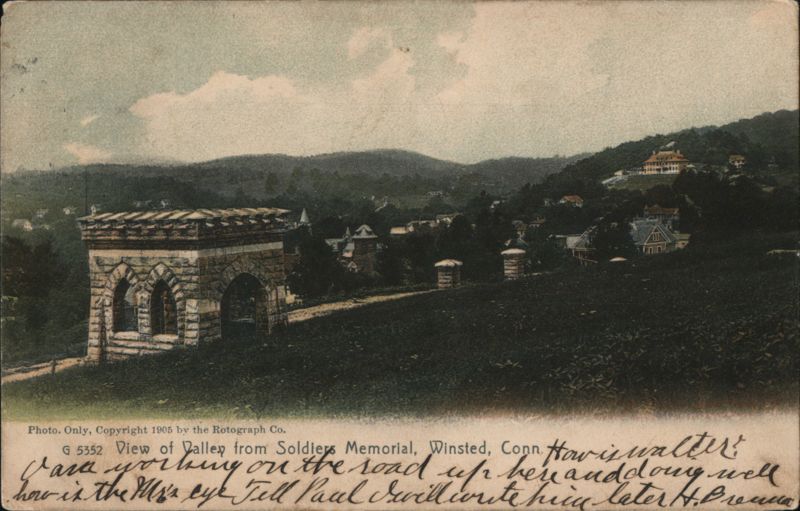 View of Valley from Soldiers Memorial, Winsted, CT Connecticut