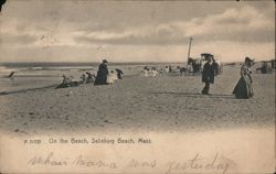 On the Beach, Salisbury Beach, MA Postcard