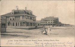 Ocean View House & Newark House, Salisbury Beach, MA Postcard