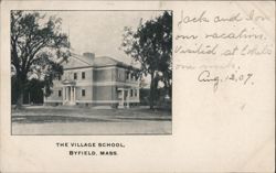 The Village School, Byfield, MA Postcard
