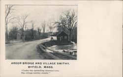Arbor Bridge and Village Smithy, Byfield, MA Postcard