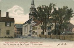 Old South Church & Garrison Birthplace, Newburyport, MA Postcard