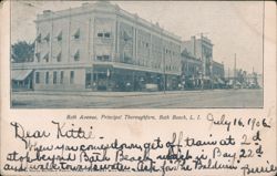 Bath Avenue, Principal Thoroughfare, Bath Beach, L. I. Postcard
