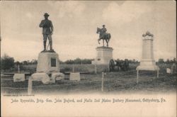 Reynolds, Buford & Halls 2nd Maine Battery Monuments Postcard