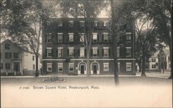Brown Square Hotel, Newburyport, MA Postcard