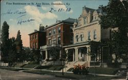 Fine Residences on St. Ann Street, Owensboro, KY Postcard