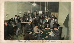 Poker Den, One of the Evils of Old Mexico Postcard