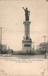 Monument to Heroes of Texas Revolution, Galveston, TX Postcard