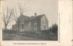 The old Brigham Young Residence in Nauvoo Postcard