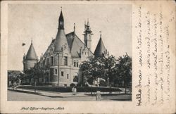 Saginaw, MI Post Office Building Postcard