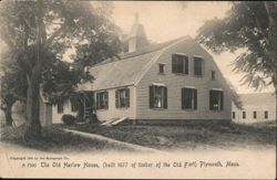 The Old Harlow House, Plymouth, MA (Built 1677) Postcard