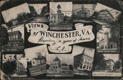 Views of Winchester, VA Postcard