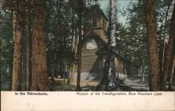 Mission of the Transfiguration, Blue Mountain Lake Postcard