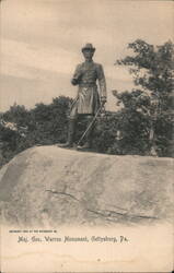 Maj. Gen. Warren Monument, Gettysburg, PA Postcard