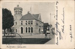 The Post Office, Lansing, MI Postcard