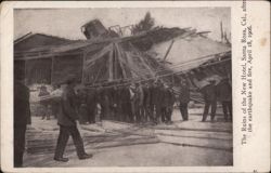 Ruins of New Hotel, Santa Rosa, CA, 1906 Earthquake Postcard