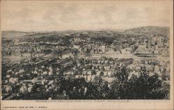 Wheeling Island and City from Ohio Hills Postcard