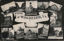 Views of Winchester, VA. Postcard