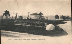 Entrance to Grand View Cemetery, Salem, O. Postcard