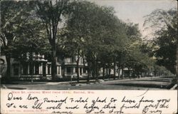 Main Street Looking West from 10th, Racine, WI Postcard