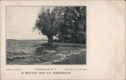 A Breezy Day on Owahgena, Cazenovia, NY Postcard