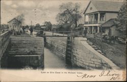 Erie Canal Lock, Mohawk Valley, Near Ilion, NY Postcard