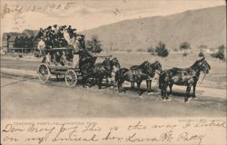 Coaching Party, Yellowstone Park, 1905 Postcard