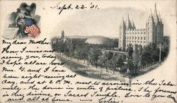 Temple Block, Salt Lake City, UT Postcard