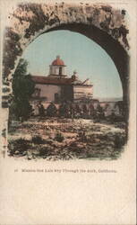 Mission San Luis Rey Through the Arch, California Postcard