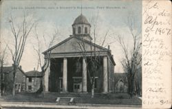 Lee Co. Court House, Jail & Sheriff's Residence Postcard