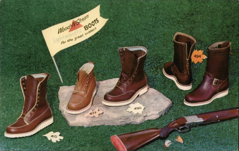 Wood N'Stream Lightweight Boots Advertisement Advertising