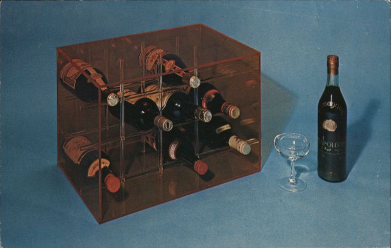 Custom Lucite 12-Bottle Wine Rack Advertising