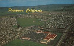 Aerial View of Petaluma, California Postcard