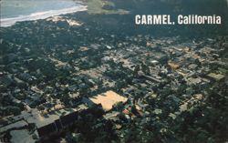 Aerial of Carmel and Pebble Beach Golf Course, California Postcard