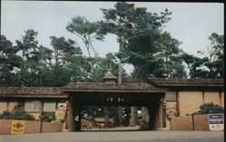 Butterfly Trees Lodge Entrance, Pacific Grove, CA Postcard
