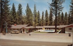 Lazy S Lodge, Tahoe Valley, California Postcard